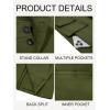 imageRuncati Mens Pea Coats Single Breasted Stand Collar Casual Slim Fit Trench Coat Mid Long Winter Overcoat with PocketsArmy Green