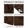 imageRuncati Mens Pea Coats Single Breasted Stand Collar Casual Slim Fit Trench Coat Mid Long Winter Overcoat with PocketsCoffee
