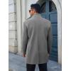 imageRuncati Mens Pea Coats Single Breasted Stand Collar Casual Slim Fit Trench Coat Mid Long Winter Overcoat with PocketsGray