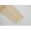 imageRuncati Mens Shawl Collar Sweaters Casual Cable Knit VNeck Slim Fit Fall Winter Lightweight Pullover Sweater KnitwearBeige