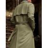 imageRuncati Mens Trench Coat Double Breasted Belted Windbreaker Jackets Lapel Lightweight Long Jacket Casual OvercoatArmy Green