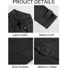 imageRuncati Mens Trench Coat Double Breasted Belted Windbreaker Jackets Lapel Lightweight Long Jacket Casual OvercoatBlack
