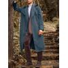 imageRuncati Mens Trench Coat Double Breasted Belted Windbreaker Jackets Lapel Lightweight Long Jacket Casual OvercoatBluish Gray