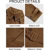 imageRuncati Mens Trench Coat Double Breasted Belted Windbreaker Jackets Lapel Lightweight Long Jacket Casual OvercoatBrown