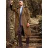 imageRuncati Mens Trench Coat Double Breasted Belted Windbreaker Jackets Lapel Lightweight Long Jacket Casual OvercoatBrown