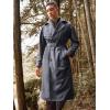 imageRuncati Mens Trench Coat Double Breasted Belted Windbreaker Jackets Lapel Lightweight Long Jacket Casual OvercoatDark Grey