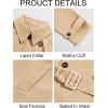 imageRuncati Mens Trench Coat Double Breasted Belted Windbreaker Jackets Lapel Lightweight Long Jacket Casual OvercoatKhaki