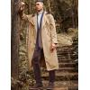 imageRuncati Mens Trench Coat Double Breasted Belted Windbreaker Jackets Lapel Lightweight Long Jacket Casual OvercoatKhaki