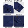 imageRuncati Mens Trench Coat Double Breasted Belted Windbreaker Jackets Lapel Lightweight Long Jacket Casual OvercoatNavy