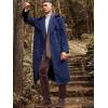imageRuncati Mens Trench Coat Double Breasted Belted Windbreaker Jackets Lapel Lightweight Long Jacket Casual OvercoatNavy