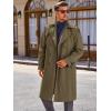 imageRuncati Mens Trench Coat Double Breasted Long Jacket Casual Windbreaker Notched Lapel Belted OvercoatArmy Green