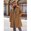 imageRuncati Mens Trench Coat Double Breasted Long Jacket Casual Windbreaker Notched Lapel Belted OvercoatBrown