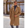 imageRuncati Mens Trench Coat Double Breasted Long Jacket Casual Windbreaker Notched Lapel Belted OvercoatBrown