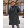 imageRuncati Mens Trench Coat Double Breasted Long Jacket Casual Windbreaker Notched Lapel Belted OvercoatDark Grey