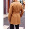 imageRuncati Mens Trench Coat Double Breasted Mid Long Jacket Casual Belted Overcoat Notched Lapel WindbreakerBrown