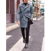 imageRuncati Mens Trench Coat Double Breasted Mid Long Jacket Casual Belted Overcoat Notched Lapel WindbreakerDark Grey