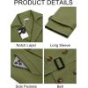imageRuncati Mens Trench Coat Double Breasted Notched Lapel Long Jacket Belted Windbreaker Casual Slim Fit OvercoatArmy Green