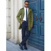imageRuncati Mens Trench Coat Double Breasted Notched Lapel Long Jacket Belted Windbreaker Casual Slim Fit OvercoatArmy Green