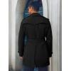 imageRuncati Mens Trench Coat Double Breasted Notched Lapel Long Jacket Belted Windbreaker Casual Slim Fit OvercoatBlack