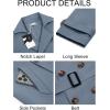imageRuncati Mens Trench Coat Double Breasted Notched Lapel Long Jacket Belted Windbreaker Casual Slim Fit OvercoatBluish Gray