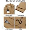 imageRuncati Mens Trench Coat Double Breasted Notched Lapel Long Jacket Belted Windbreaker Casual Slim Fit OvercoatCamel