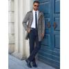 imageRuncati Mens Trench Coat Double Breasted Notched Lapel Long Jacket Belted Windbreaker Casual Slim Fit OvercoatDark Grey