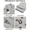 imageRuncati Mens Trench Coat Double Breasted Notched Lapel Long Jacket Belted Windbreaker Casual Slim Fit OvercoatGrey
