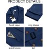 imageRuncati Mens Trench Coat Double Breasted Notched Lapel Long Jacket Belted Windbreaker Casual Slim Fit OvercoatNavy
