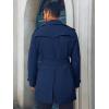 imageRuncati Mens Trench Coat Double Breasted Notched Lapel Long Jacket Belted Windbreaker Casual Slim Fit OvercoatNavy