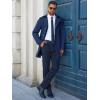 imageRuncati Mens Trench Coat Double Breasted Notched Lapel Long Jacket Belted Windbreaker Casual Slim Fit OvercoatNavy
