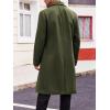 imageRuncati Mens Trench Coat Notch Lapel Double Breasted Peacoat Wool Blend Casual Long OvercoatArmy Green
