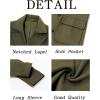 imageRuncati Mens Trench Coat Notch Lapel Double Breasted Peacoat Wool Blend Casual Long OvercoatArmy Green