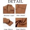 imageRuncati Mens Trench Coat Notch Lapel Double Breasted Peacoat Wool Blend Casual Long OvercoatBrown