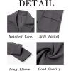 imageRuncati Mens Trench Coat Notch Lapel Double Breasted Peacoat Wool Blend Casual Long OvercoatDark Grey