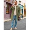 imageRuncati Mens Trench Coat Slim Fit Single Breasted Long Windbreaker Jacket Classic Lapel Casual OvercoatArmy Green
