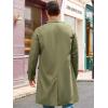 imageRuncati Mens Trench Coat Slim Fit Single Breasted Long Windbreaker Jacket Classic Lapel Casual OvercoatArmy Green