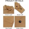 imageRuncati Mens Trench Coat Slim Fit Single Breasted Long Windbreaker Jacket Classic Lapel Casual OvercoatBrown
