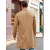 imageRuncati Mens Trench Coat Slim Fit Single Breasted Long Windbreaker Jacket Classic Lapel Casual OvercoatBrown