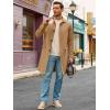imageRuncati Mens Trench Coat Slim Fit Single Breasted Long Windbreaker Jacket Classic Lapel Casual OvercoatBrown