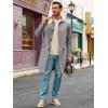 imageRuncati Mens Trench Coat Slim Fit Single Breasted Long Windbreaker Jacket Classic Lapel Casual OvercoatDark Grey