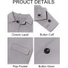 imageRuncati Mens Trench Coat Slim Fit Single Breasted Long Windbreaker Jacket Classic Lapel Casual OvercoatDark Grey