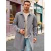 imageRuncati Mens Trench Coat Slim Fit Single Breasted Long Windbreaker Jacket Classic Lapel Casual OvercoatDark Grey
