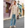 imageRuncati Mens Trench Coat Slim Fit Single Breasted Long Windbreaker Jacket Classic Lapel Casual OvercoatKhaki