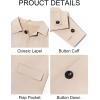 imageRuncati Mens Trench Coat Slim Fit Single Breasted Long Windbreaker Jacket Classic Lapel Casual OvercoatKhaki
