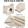 imageRuncati Mens Crewneck Sweatshirts Quilted Diamond Textured Pullover Long Sleeve Casual Fashion SweatshirtApricot