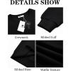 imageRuncati Mens Crewneck Sweatshirts Quilted Diamond Textured Pullover Long Sleeve Casual Fashion SweatshirtBlack