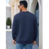 imageRuncati Mens Crewneck Sweatshirts Quilted Diamond Textured Pullover Long Sleeve Casual Fashion SweatshirtNavy Blue