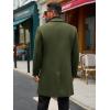 imageRuncati Mens Trench Coat Notched Lapel Double Breasted Mid Long Pea Coat Casual Fall Winter Classic OvercoatArmy Green