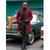 imageRuncati Mens Trench Coat Notched Lapel Double Breasted Mid Long Pea Coat Casual Fall Winter Classic OvercoatBurgundy