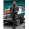 imageRuncati Mens Trench Coat Notched Lapel Double Breasted Mid Long Pea Coat Casual Fall Winter Classic OvercoatDark Grey